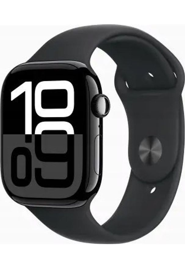 APPLE - Smartwatch Apple Apple Watch Series 10 GPS 42mm z aluminium w kolorze onyksu z paskiem sportowym w kolorze czarnym - M/L - Gwarancja bezpieczeństwa. P. Rodzaj zegarka: smartwatch. Kolor: czarny. Styl: sportowy