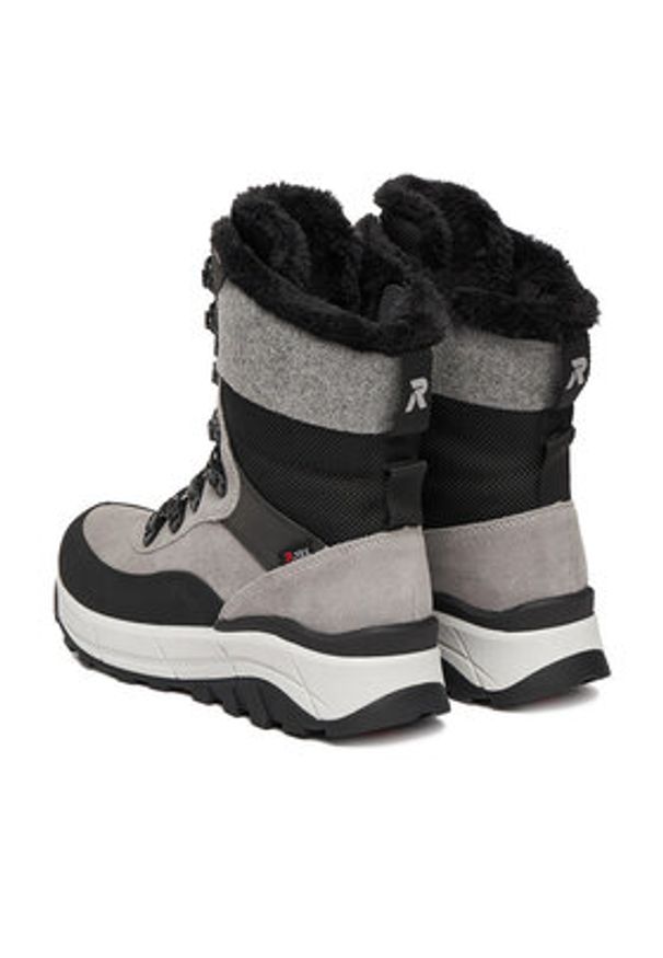 Rieker Trzewiki CEO-W0066-40 Szary. Kolor: szary. Materiał: skóra, zamsz