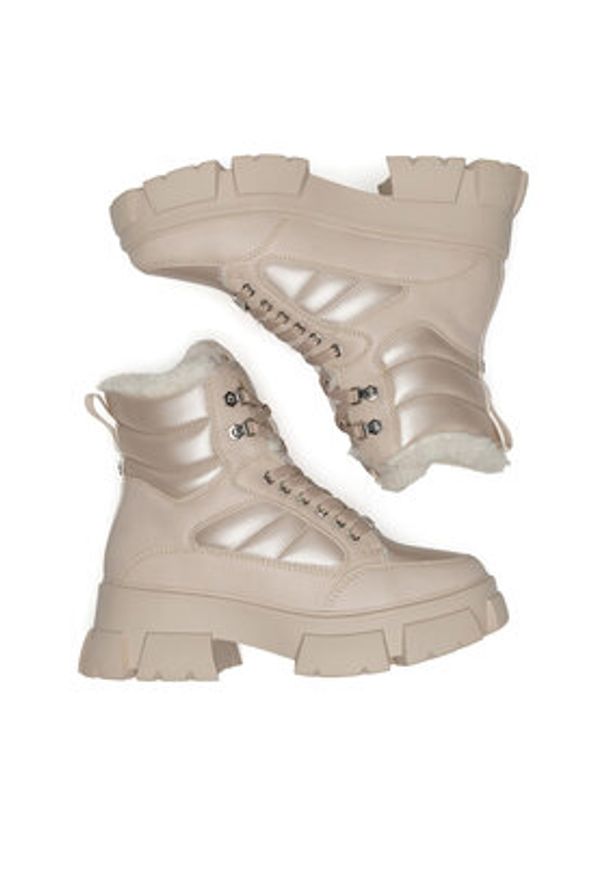 Beverly Hills Polo Club Trzewiki WYL4020-1 Beżowy. Kolor: beżowy. Materiał: materiał