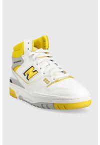 New Balance sneakersy skórzane BB650RCG kolor biały BB650RCG-RCG. Nosek buta: okrągły. Kolor: biały. Materiał: skóra. Szerokość cholewki: normalna #2