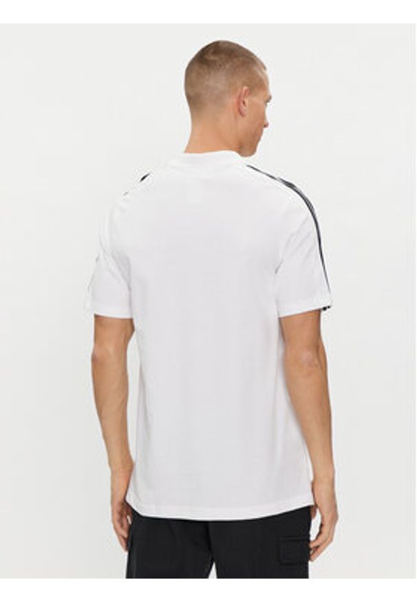 Adidas - adidas Polo Essentials Piqué Embroidered Small Logo 3-Stripes Polo Shirt IC9312 Biały Regular Fit. Typ kołnierza: polo. Kolor: biały. Materiał: bawełna