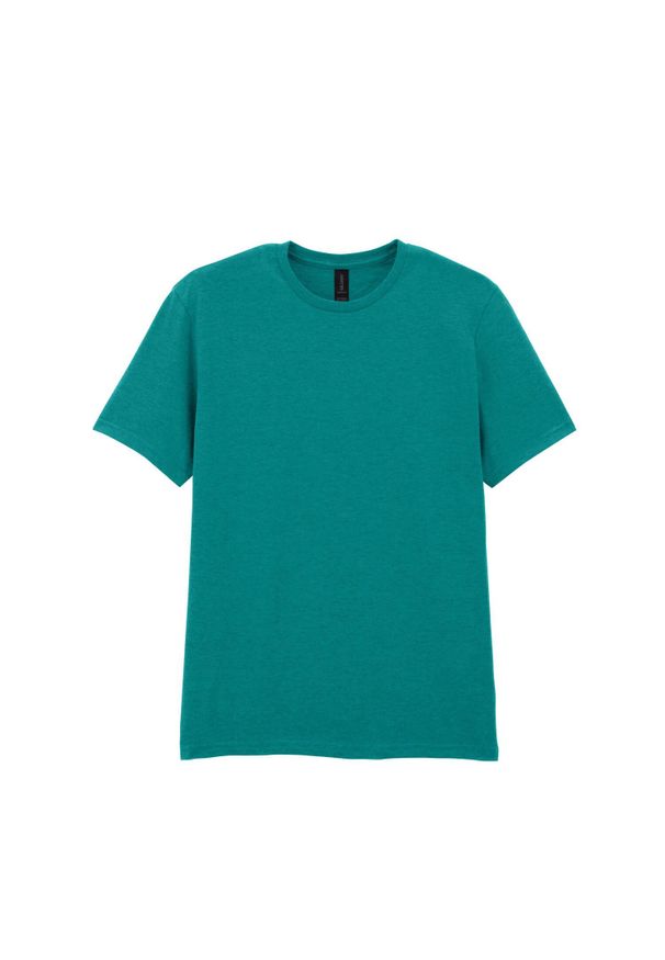 GILDAN - Bawełniana Koszulka Unisex Dla Dorosłych W Miękkim Stylu. Kolor: zielony. Materiał: bawełna