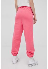 Tommy Jeans spodnie bawełniane DW0DW12635.PPYY kolor różowy. Stan: podwyższony. Kolor: różowy. Materiał: bawełna #3