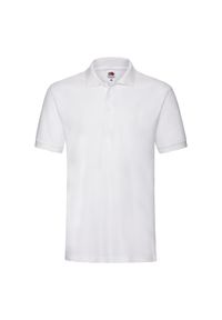 FRUIT OF THE LOOM - Męska Koszulka Polo Premium. Typ kołnierza: polo. Kolor: biały