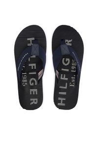 TOMMY HILFIGER - Tommy Hilfiger Japonki Massage Beach Sandal FM0FM06006 Granatowy. Kolor: niebieski. Materiał: materiał #1