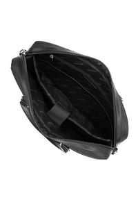 Wittchen - Męska torba na laptopa 17” z błyszczącym suwakiem czarna. Kolor: czarny. Materiał: poliester #2