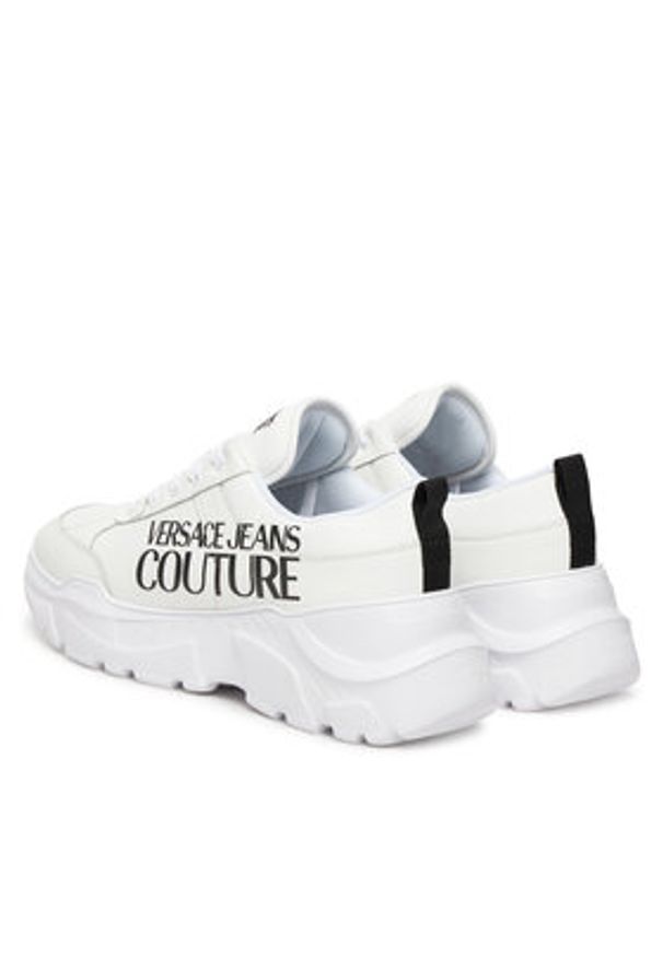 Versace Jeans Couture Sneakersy 79YA3SC1 Biały. Kolor: biały. Materiał: skóra