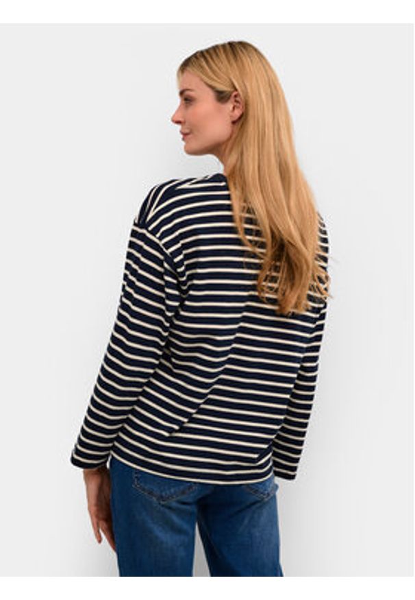 Kaffe Bluzka Winny 10507727 Granatowy Regular Fit. Kolor: niebieski. Materiał: bawełna