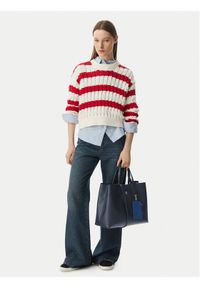 TOMMY HILFIGER - Tommy Hilfiger Torebka Th Icon Satchel AW0AW18723 Granatowy. Kolor: niebieski. Materiał: skórzane #1
