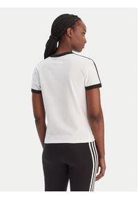 Adidas - adidas T-Shirt 3-Stripes KD3683 Biały Slim Fit. Kolor: biały. Materiał: bawełna #2