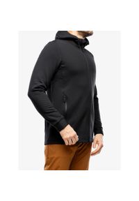 MONS ROYALE - Bluza polarowa męska Mons Royale Arcadia Merino Fleece Hoody. Kolor: czarny. Materiał: polar