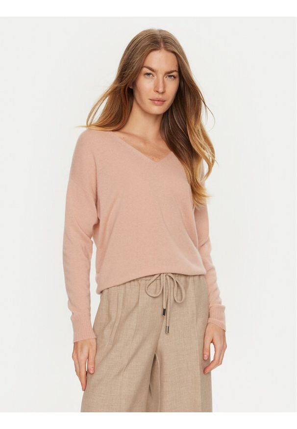 ViCOLO Sweter 22046S Różowy Regular Fit. Kolor: różowy. Materiał: kaszmir, wełna