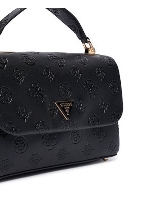 Guess Torebka Tisha HWPD77 64200 Czarny. Kolor: czarny. Materiał: skórzane