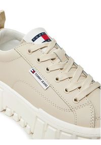 Tommy Jeans Sneakersy Vulc Flatform EN0EN02610 Beżowy. Kolor: beżowy. Materiał: skóra #4