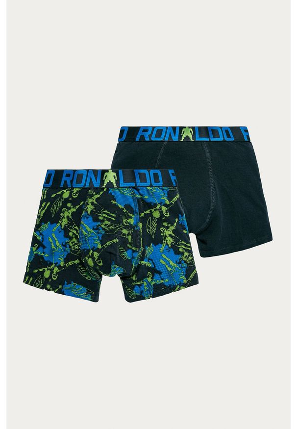 Cristiano Ronaldo CR7 - CR7 Cristiano Ronaldo - Bokserki dziecięce (2-pack). Kolor: niebieski. Materiał: bawełna, dzianina, elastan