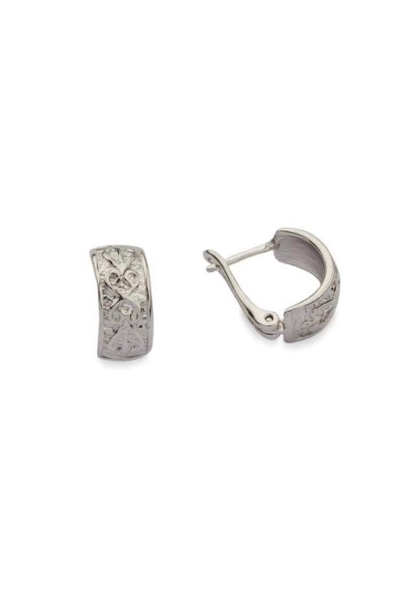 Polcarat Design - Rodowane srebrne kolczyki K3 1168. Materiał: srebrne. Kolor: srebrny