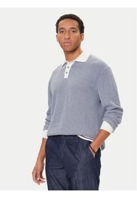 United Colors of Benetton - United Colors Of Benetton Polo 10C1K301N Granatowy Regular Fit. Typ kołnierza: polo. Kolor: niebieski. Materiał: bawełna