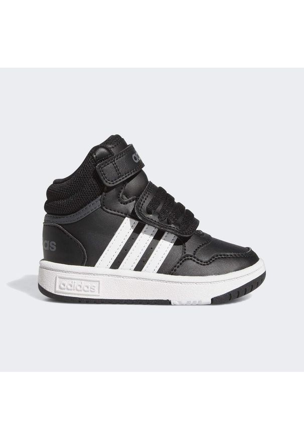 Buty Dziecko Adidas Hoops Mid 3.0 Ac I czarny. Kolor: czarny, szary, biały, wielokolorowy. Materiał: syntetyk, materiał. Sport: turystyka piesza