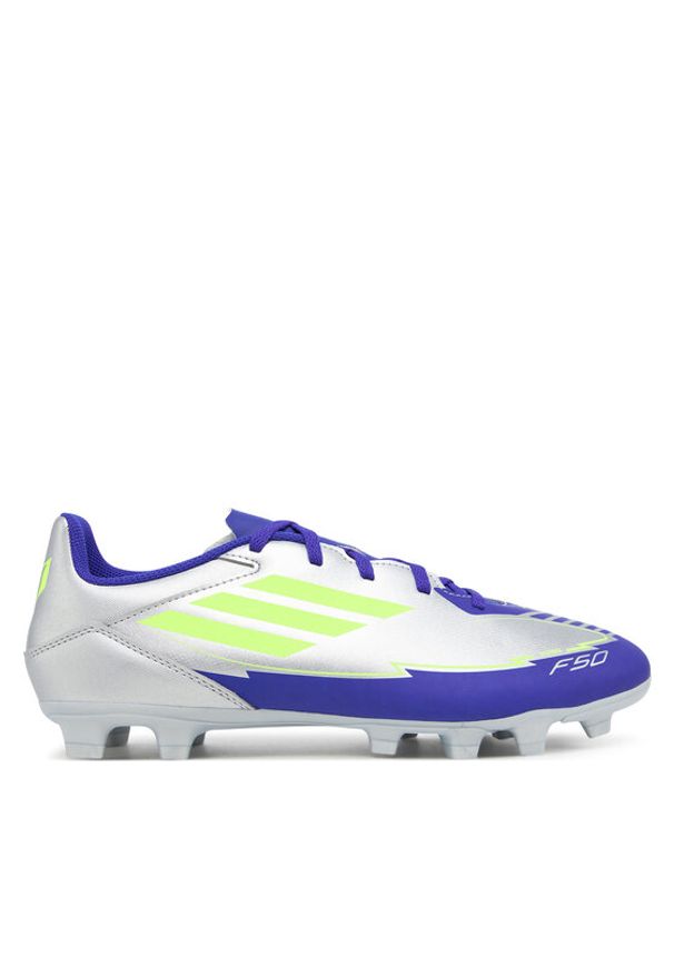 Adidas - adidas Buty do piłki nożnej F50 Club Messi Firm/Multi-Ground IH0916 Szary. Kolor: szary. Materiał: skóra