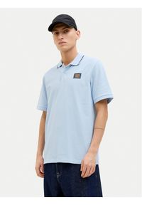 Jack & Jones - Jack&Jones Polo Hudson 12269238 Błękitny Regular Fit. Typ kołnierza: polo. Kolor: niebieski. Materiał: bawełna