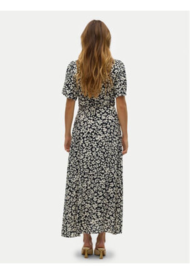 Vero Moda Sukienka letnia Alba 10330301 Czarny Regular Fit. Kolor: czarny. Materiał: wiskoza. Sezon: lato