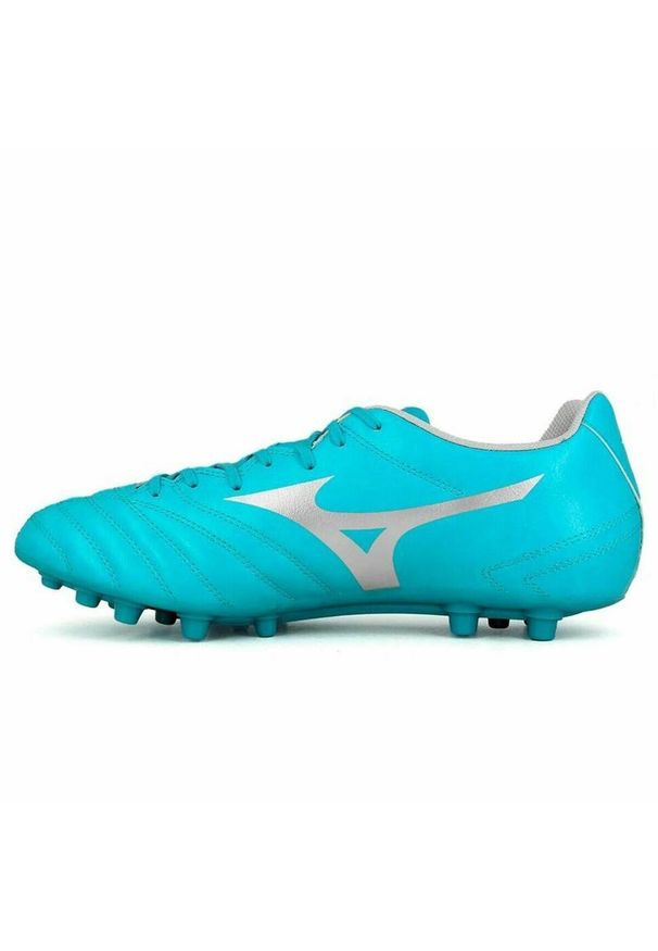 Mizuno - Buty sportowe dla dorosłych do gry w piłkę Monarcida Neo II Sel AG. Kolor: szary, wielokolorowy, niebieski. Sport: piłka nożna