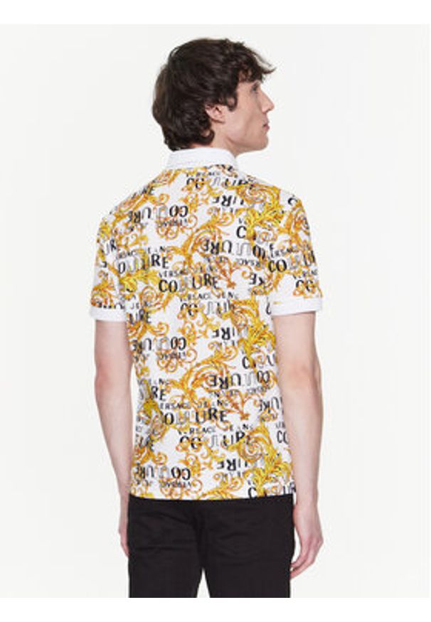 Versace Jeans Couture Polo 74GAG6S0 Biały Regular Fit. Typ kołnierza: polo. Kolor: biały. Materiał: bawełna