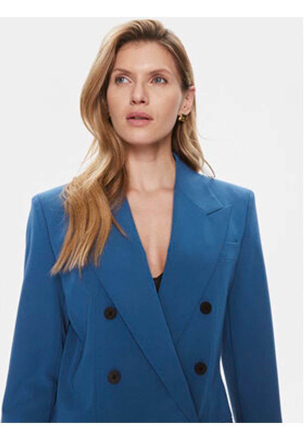 Hugo Marynarka Amalisa 50501428 Niebieski Relaxed Fit. Kolor: niebieski. Materiał: wiskoza