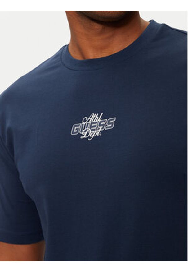Guess T-Shirt Z4YI08 J1314 Niebieski Slim Fit. Kolor: niebieski. Materiał: bawełna