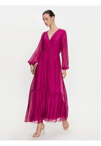 Dixie Sukienka wieczorowa A207J102 Fioletowy Regular Fit. Kolor: fioletowy. Materiał: jedwab, wiskoza. Styl: wizytowy
