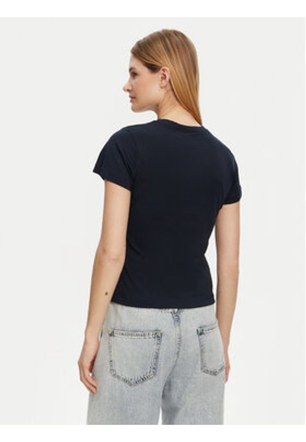 Guess T-Shirt V5GI02 K9RM1 Granatowy Slim Fit. Kolor: niebieski. Materiał: bawełna