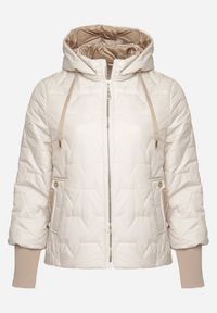 Born2be - Jasnoszara Pikowana Kurtka z Kapturem i Przedłużonym Tyłem Tulunia. Okazja: na spacer. Typ kołnierza: kaptur. Kolekcja: plus size. Kolor: szary. Materiał: jeans. Wzór: aplikacja. Styl: elegancki #3