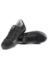 Czarne Trampki Lee Cooper Damskie Lekkie Półbuty. Okazja: na co dzień. Zapięcie: sznurówki. Kolor: czarny. Materiał: guma, materiał. Wzór: jednolity. Styl: casual, sportowy, klasyczny