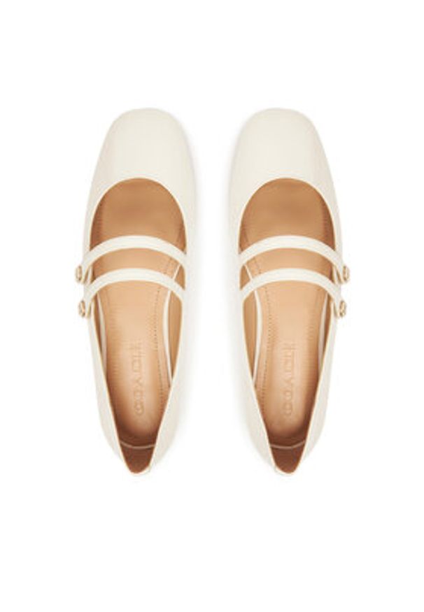 Coach Baleriny Winley Mary Jane CX042 Biały. Kolor: biały. Materiał: skóra