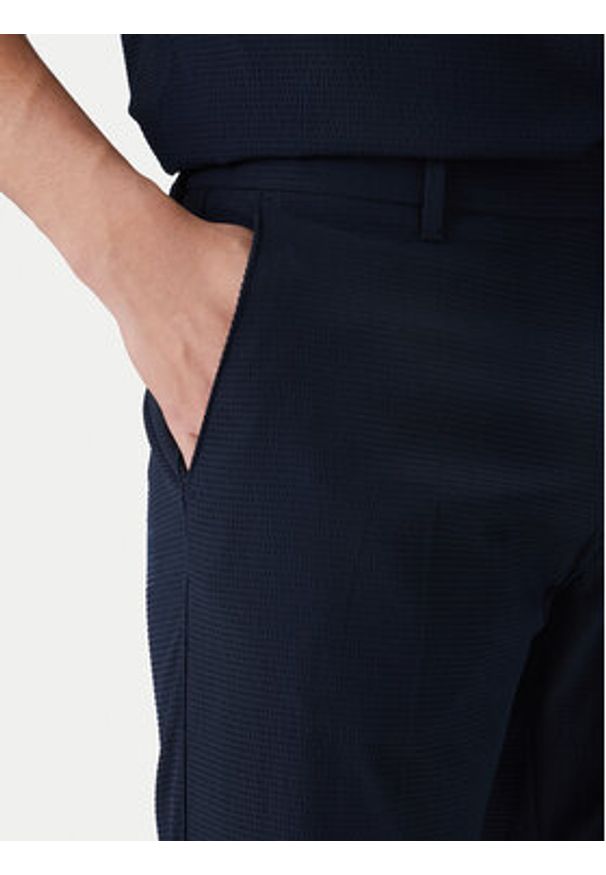 Calvin Klein Spodnie materiałowe LV04LF609G Granatowy Straight Fit. Kolor: niebieski. Materiał: syntetyk