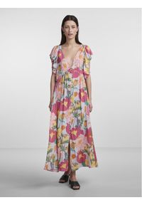 YAS Sukienka 26029717 Fioletowy Regular Fit. Kolor: fioletowy. Materiał: wiskoza