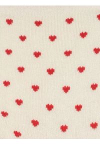 Big-Star - Skarpety damskie długie w czerwone serduszka białe Hartisa 100. Kolor: biały. Materiał: wiskoza, materiał. Wzór: gładki #2