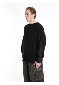 La Haine Inside Us Sweter | 3K M1111 | Mężczyzna | Czarny. Okazja: na co dzień. Kolor: czarny. Materiał: wełna, wiskoza, akryl. Sezon: lato. Styl: casual, elegancki #4