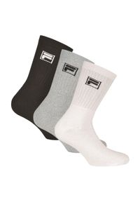 Fila Crew Skarpetki Tenisowe - 3-Pak Unisex, Rozmiar 39-42. Kolor: wielokolorowy. Materiał: elastan, poliester, bawełna. Sport: tenis