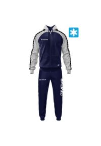 Givova - GIVOVA Tuta Italia 103 dres męski z kapturem, XS. Kolor: niebieski, czarny, wielokolorowy. Materiał: dresówka
