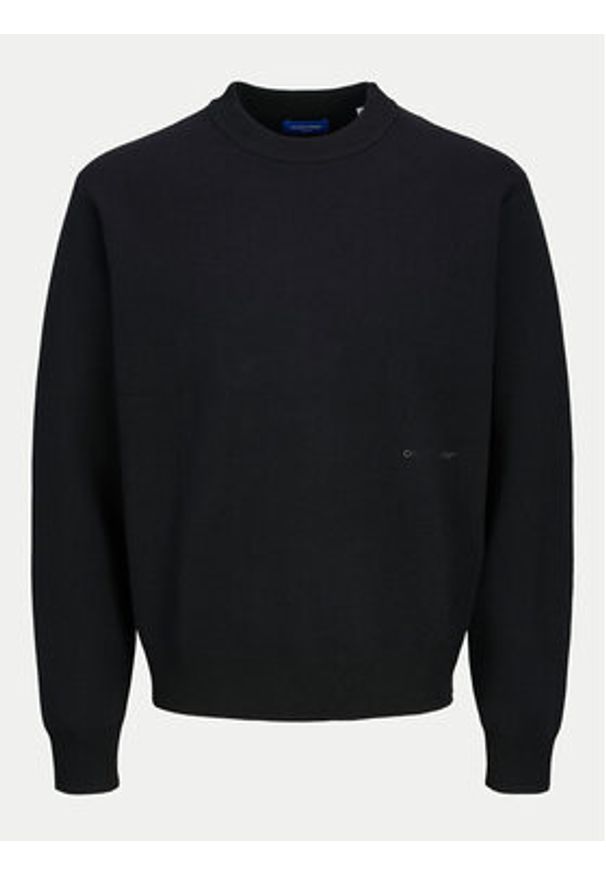 Jack & Jones Sweter 12261852 Czarny Loose Fit. Kolor: czarny. Materiał: wiskoza, syntetyk