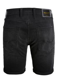Jack & Jones - Jack&Jones Szorty jeansowe Rick 12237918 Czarny Regular Fit. Kolor: czarny. Materiał: bawełna #4