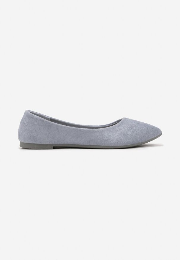 Born2be - Niebieskie Balerinki w Minimalistycznym Stylu z Imitacji Zamszu Hirlivia. Okazja: na co dzień, na spotkanie biznesowe, do pracy. Kolor: niebieski. Materiał: zamsz. Obcas: na obcasie. Styl: wizytowy, biznesowy, klasyczny, casual. Wysokość obcasa: niski