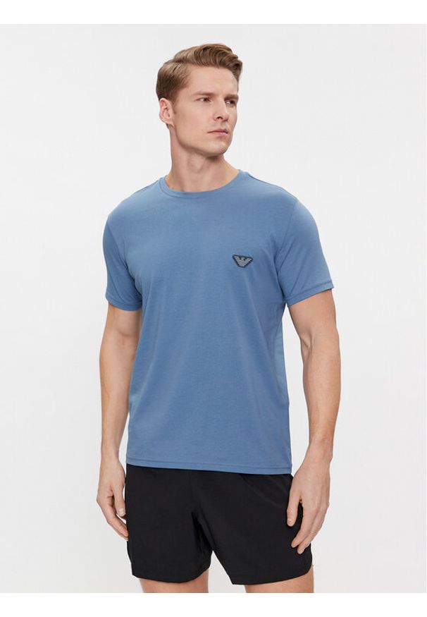 Emporio Armani Underwear T-Shirt 211818 4R463 05237 Niebieski Regular Fit. Kolor: niebieski. Materiał: bawełna