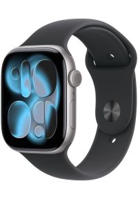 APPLE - Smartwatch Apple Watch 11 GPS 46mm Space Grey Alu Sport Band S/M Czarny (MEV04WF/A). Rodzaj zegarka: smartwatch. Kolor: czarny. Styl: sportowy #1