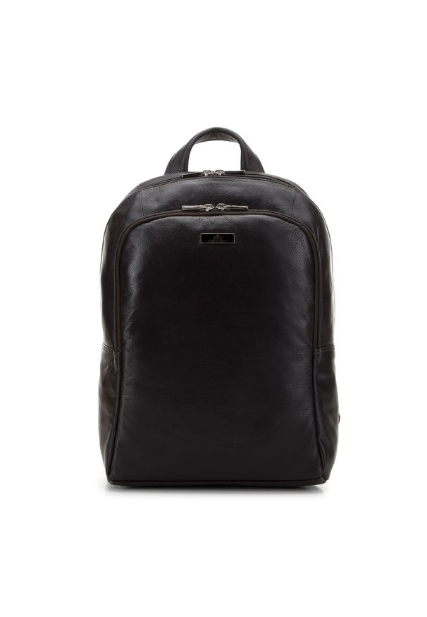 Wittchen - Męski plecak na laptopa 13”/14” skórzany zaokrąglony. Materiał: skóra. Styl: elegancki