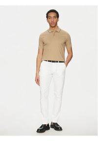 BOSS Polo Penrose 38 50469360 Beżowy Slim Fit. Typ kołnierza: polo. Kolor: beżowy. Materiał: bawełna