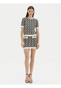 Elisabetta Franchi Sweter MK-19B-47E2-V250 Czarny Regular Fit. Kolor: czarny. Materiał: wiskoza, syntetyk #7