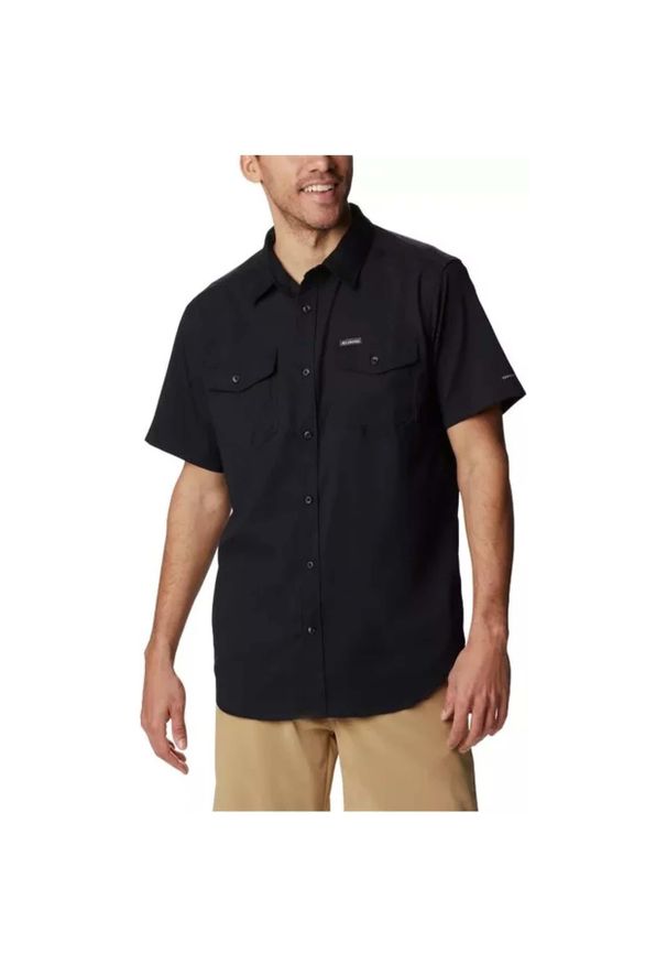 columbia - Koszula Columbia z ochroną Omni-Shade™ UPF 40. Okazja: na co dzień. Typ kołnierza: polo. Kolor: czarny, wielokolorowy. Materiał: poliester. Styl: casual
