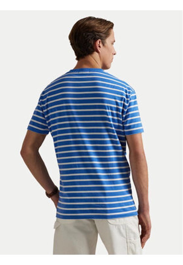 Polo Ralph Lauren T-Shirt 710938134006 Niebieski Slim Fit. Typ kołnierza: polo. Kolor: niebieski. Materiał: bawełna